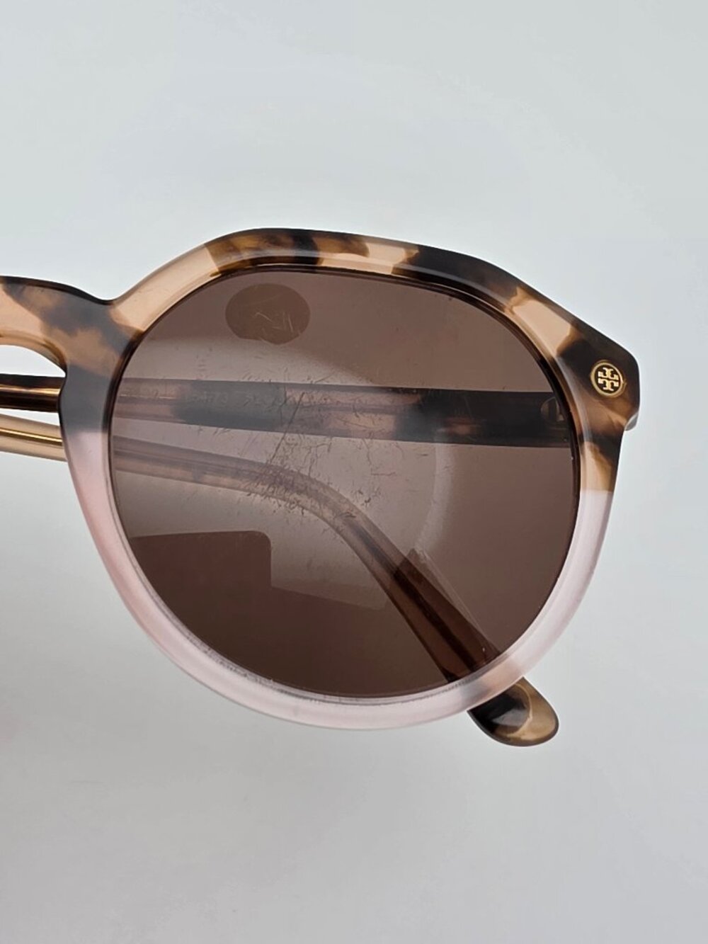 Tory Burch TY7130 1754/73 Blush Tortoise Pink Frame Brown Lens Sunglasses 52mm - Picture 13 of 16